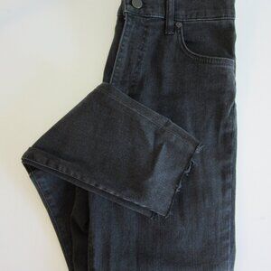 MARINE LAYER Black High Skinny 28 Raw Hem Denim Jeans